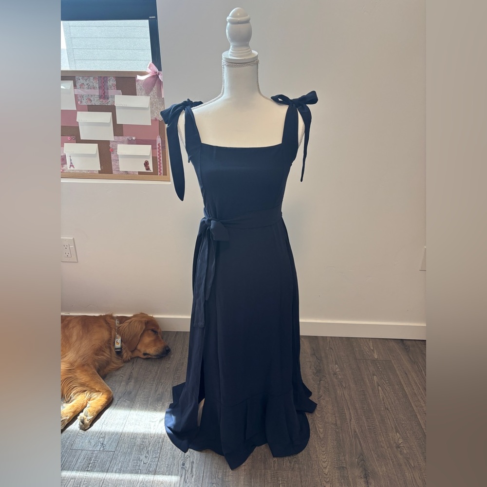 Navy Blue Bow Dress